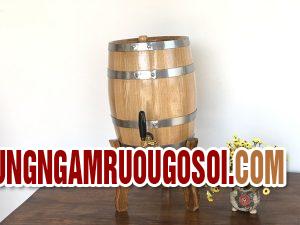 Bom đựng rượu gỗ sồi